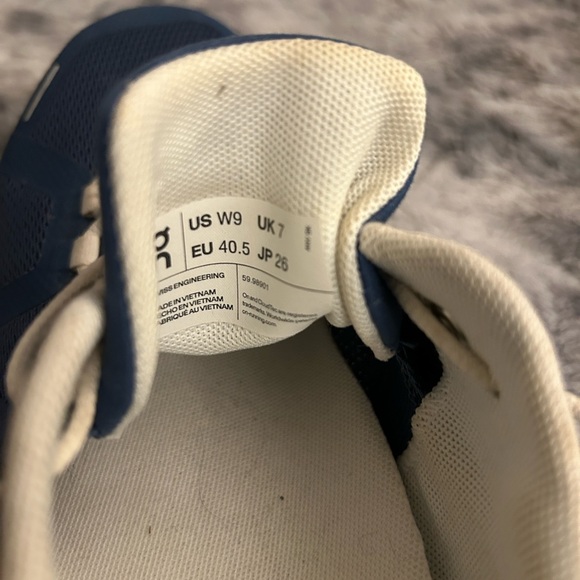 On Running Navy and Cream Shoes - Picture 2 of 7